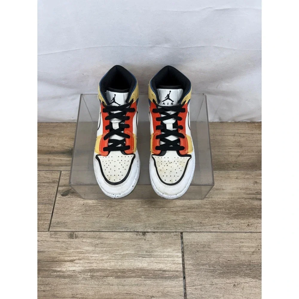 Jordan Mid Basketball Shoes Colorful Sneakers Youth 5 Woman's 6.5